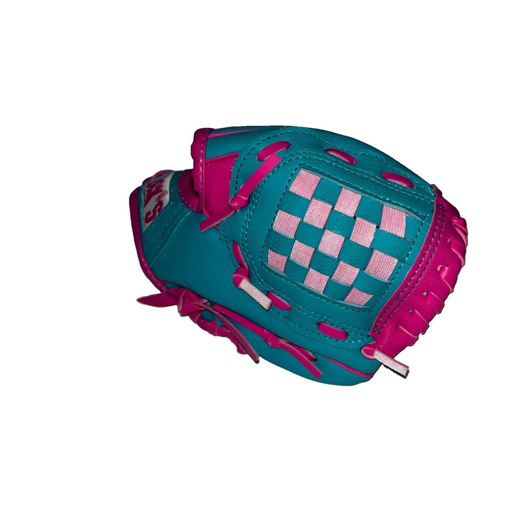 Dick’s Sporting Goods Baseball Glove Youth Kids T-Ball Mitt 8.5" Pink/Blue RHT